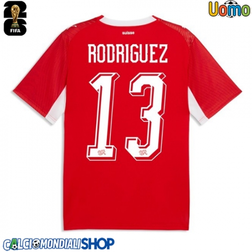Maglie da calcio Svizzera Ricardo Rodriguez #13 Prima Maglia Mondiali 2026  Manica Corta